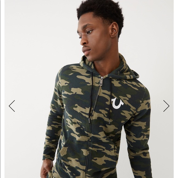 NWT True Religion Camo zip hoodie - Picture 3 of 5